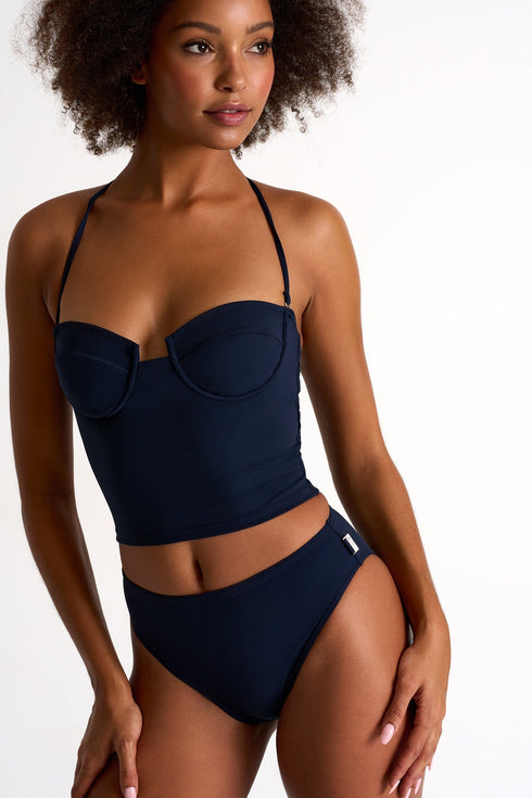 High-Cut Bikini Bottom - 42490-35-590 4 / 590 Navy / 75% POLYAMIDE, 25% ELASTANE